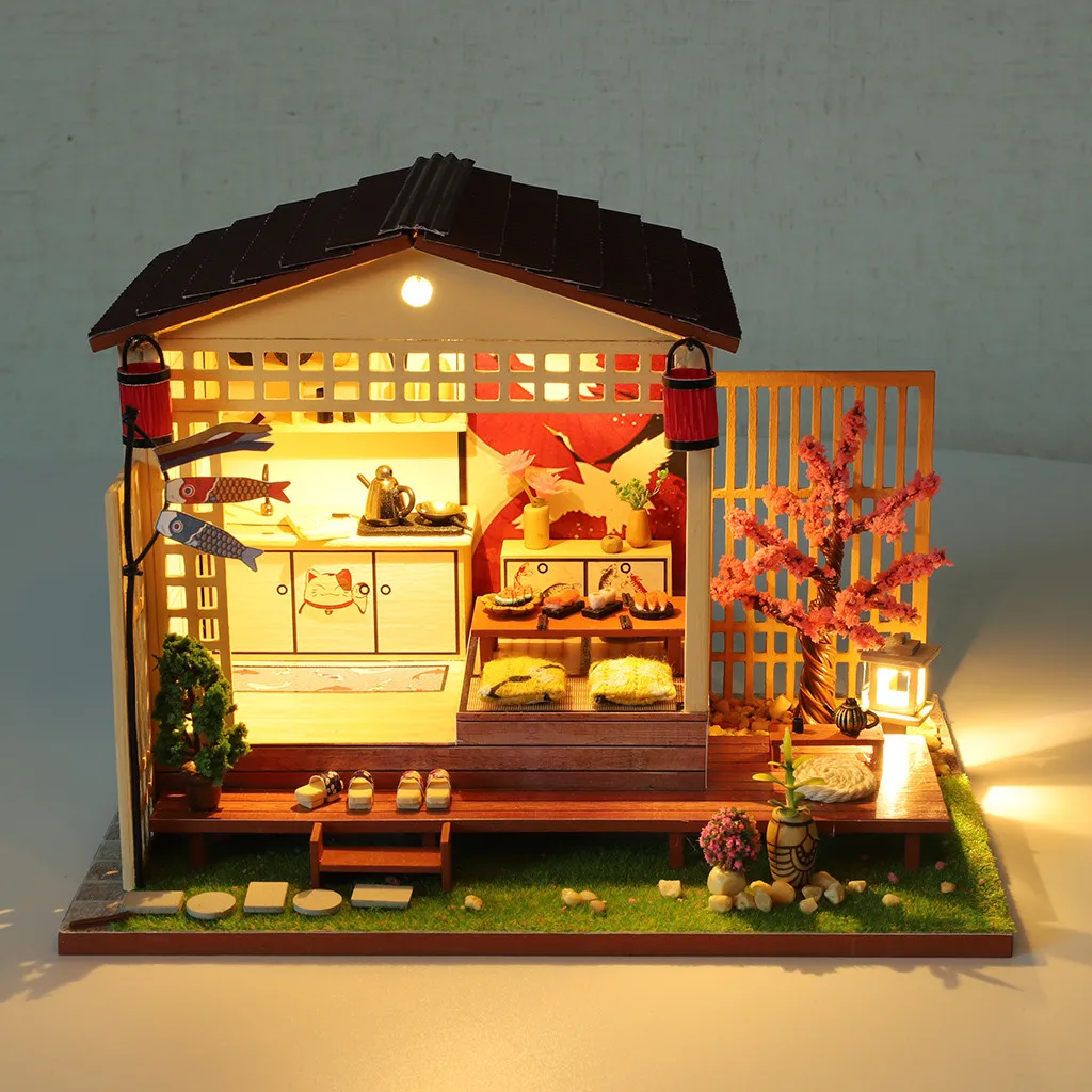 

2019 Multifunction 3D Wooden DIY Miniature House Furniture LED House Puzzle Decorate Creative Gifts For Most Car Devices Whosale
