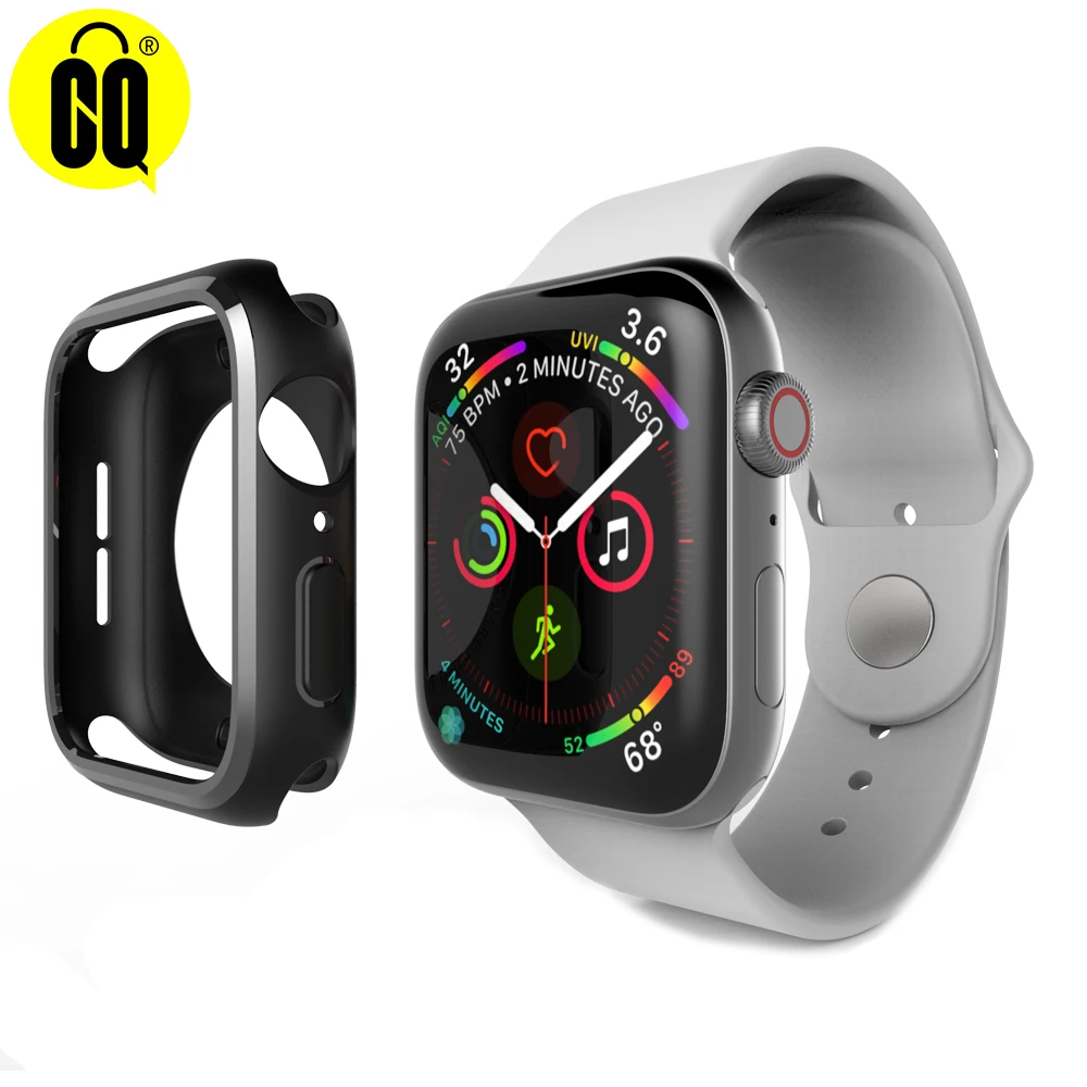 

360 Degree Slim Watch case For Apple Watch 4 40MM 44MM Case Soft black TPU Protector For Watch 44MM 40MM