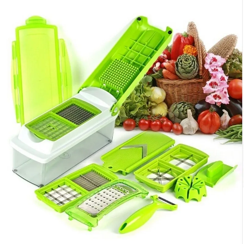==> [Free Shipping] Buy Best 12pcs Kitchen Tool Set Super Slicer Plus Vegetable Fruit Peeler Dicer Cutter Chopper shredder Salad machine free shipping Online with LOWEST Price