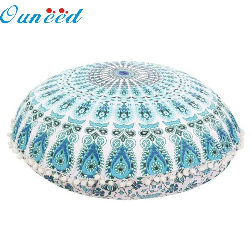 

Large Mandala Floor Pillows Round Bohemian Meditation Cushion Cover Ottoman Pouf