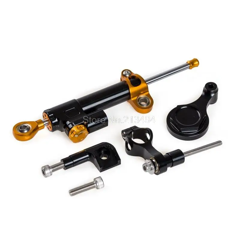 

More Style Black Steering Damper Stabilizer with Bracket For Yamaha YZFR6 YZF-R6 06-15 YZFR1 YZF-R1 09-12 Motorcycles Parts