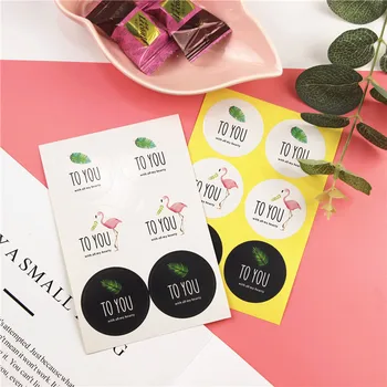 120pcs 4cm To you Flamingo Design Sticker Labels For Creative Paper Stickers Thank You Seals For Gifts jwhcj creative arts font thank you