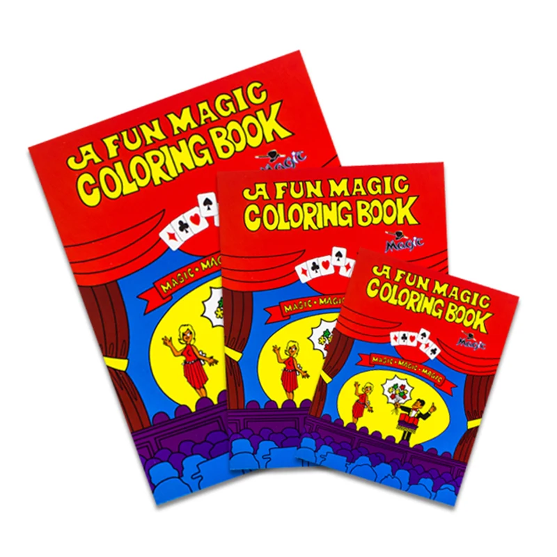 Средний размер комедия волшебная раскраска Волшебные трюки красные волшебные книги Крупным планом реквизит для уличной магии Гримуар Spellbook детей