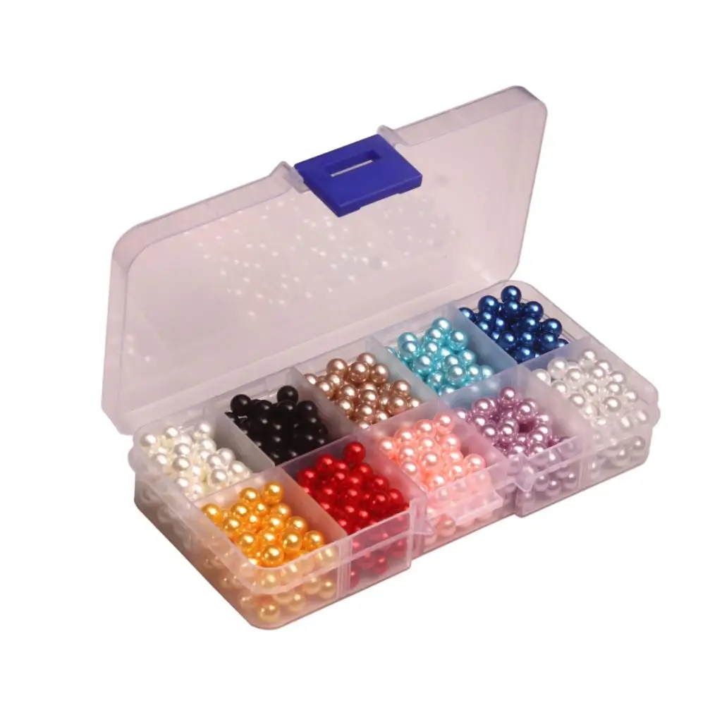 3mm 4mm 5mm 6mm Colored Faux Pearls No Hole ABS Plastic Loose Beads DIY Jewelry Making Craft