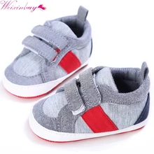 WEIXINBUY, для малышей, для маленьких мальчиков; Повседневная, хлопковая ткань мягкая подошва обувь для младенцев, которые делают первые шаги для новорожденных на возраст от 0 до 18 месяцев