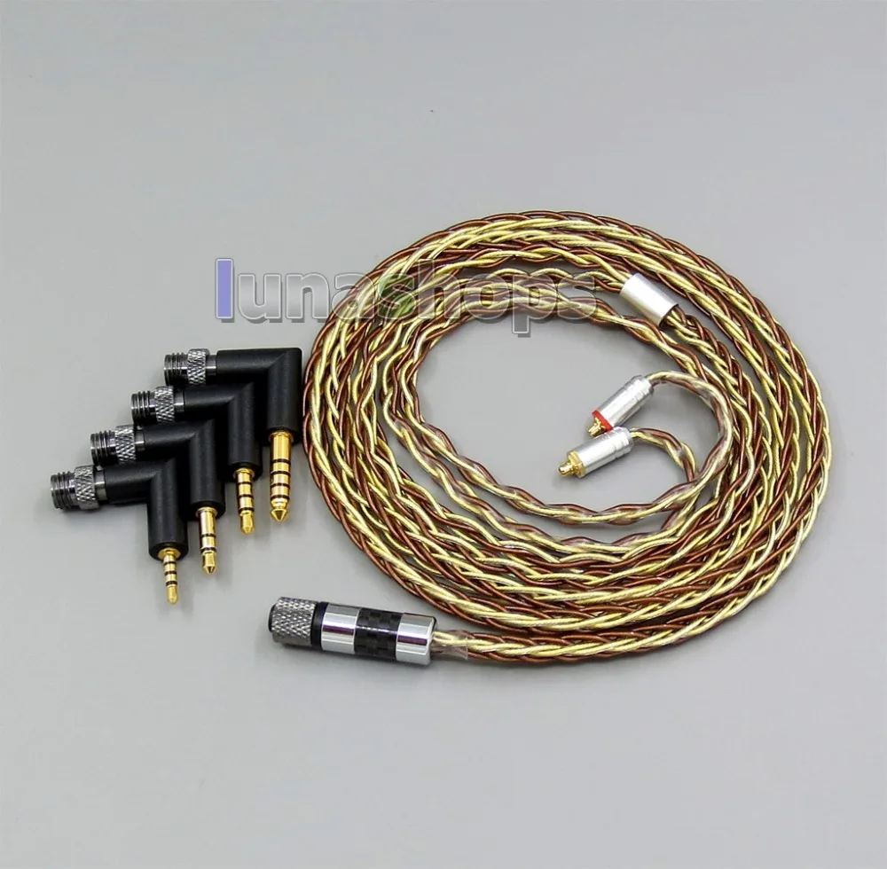 

Pure silver OCC 8 cores earphone cable with 4 in 1 awesome plug For SHure se535 se846 Armature BA 4 6 8 10 In ear