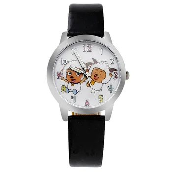 

10pcs Bulk Cartoon Watches Lovely sheep Boy Children's Gift Leather Quartz Student Kids fashion Wristwatch reloj marca reloj dw