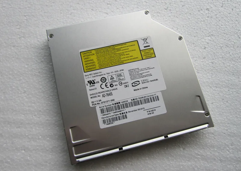 Optiarc AD-7640S SATA Slot Load Dual Layer DVD+-R/RW RAM Burner Drive Notebook CD DVD Brenner Laufwerk Drive