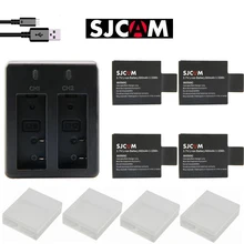 Горячая 4 шт. SJCAM sj4000 + зарядное bateria sj 4000, sj 5000, sj 6000 dual USB зарядное устройство для sj4000 SJCAM sj5000 sj6000 M10 sj7000 камеры