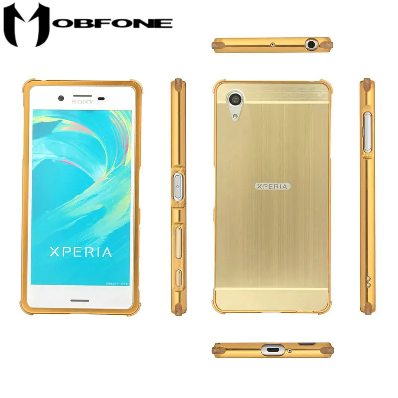 

Luxury Brushed Metal Frame Bumper For Sony Xperia X Performance F8131 F8132 Shockproof Case Capa