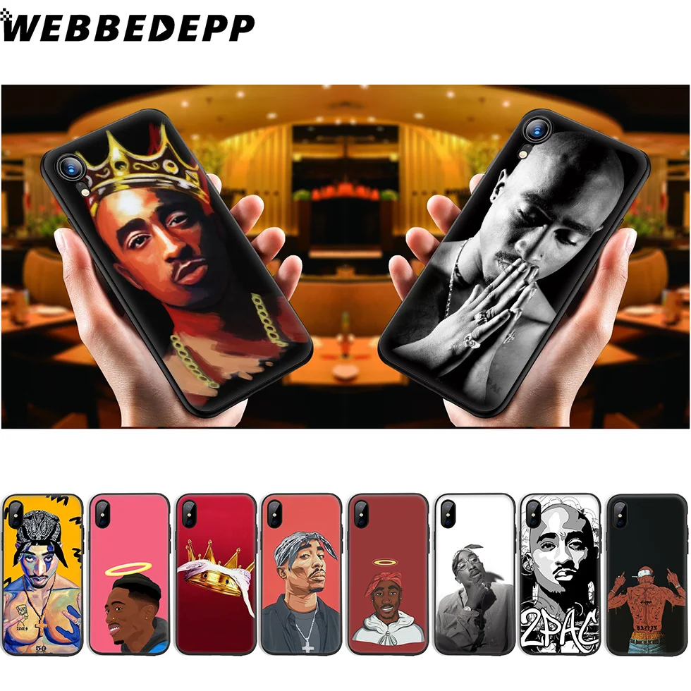 Мягкий силиконовый чехол WEBBEDEPP 2pac Tupac для iPhone 11 Pro Xr Xs Max X или 10 8 7 6 6S Plus 5 5S SE Case |