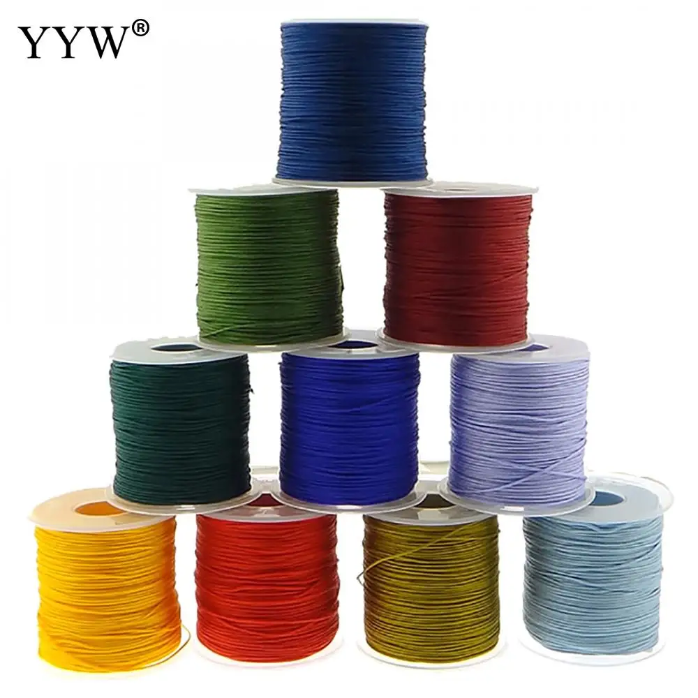 

100yards/pcs 1mm Nylon Thread with Plastic Spool without Elastic Waxed Thread Cord Wholesale Necklace Rope Bead Fit Bracelets