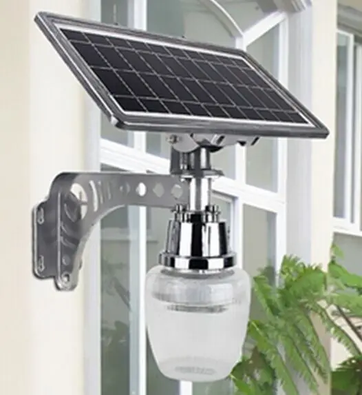 6 Вт светодиодный уличный светильник на солнечной батарее с датчиком движения, светодиодный светильник для двора/интегрированный уличный светильник, садовый светильник, настенный светильник