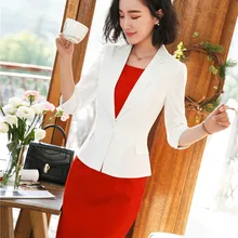 Модные белые весенне-летние блейзеры с пиджаками и платьем для офисных леди, деловой женщины, рабочая одежда, женские комплекты униформы