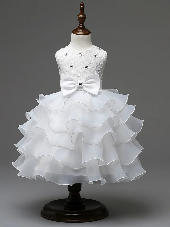 

layered beaded baby pink wedding dresses for children cheap white flower girl dresses