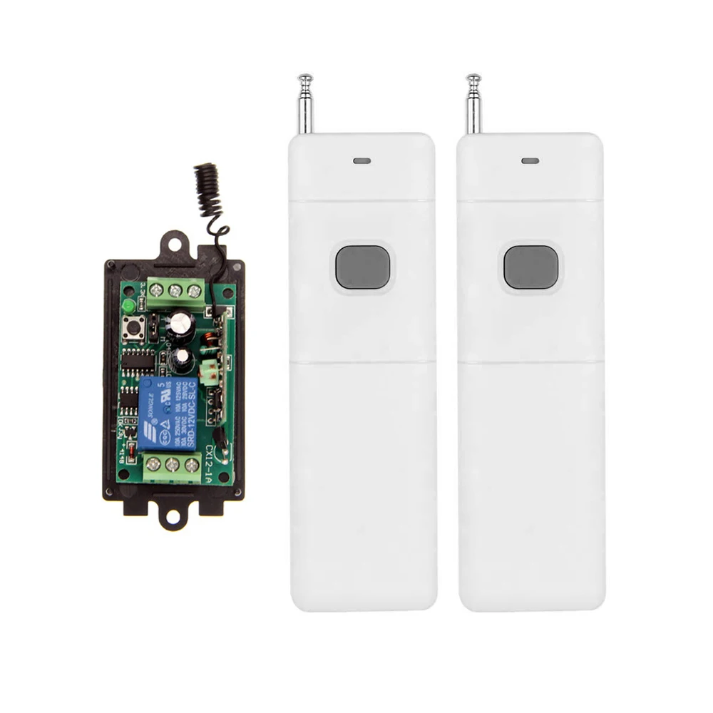 

3000m High Power 10A Relay DC 9V 12V 24V 1 CH 1CH Wireless RF Remote Control Switch Transmitter & Receiver,315 / 433 MHz