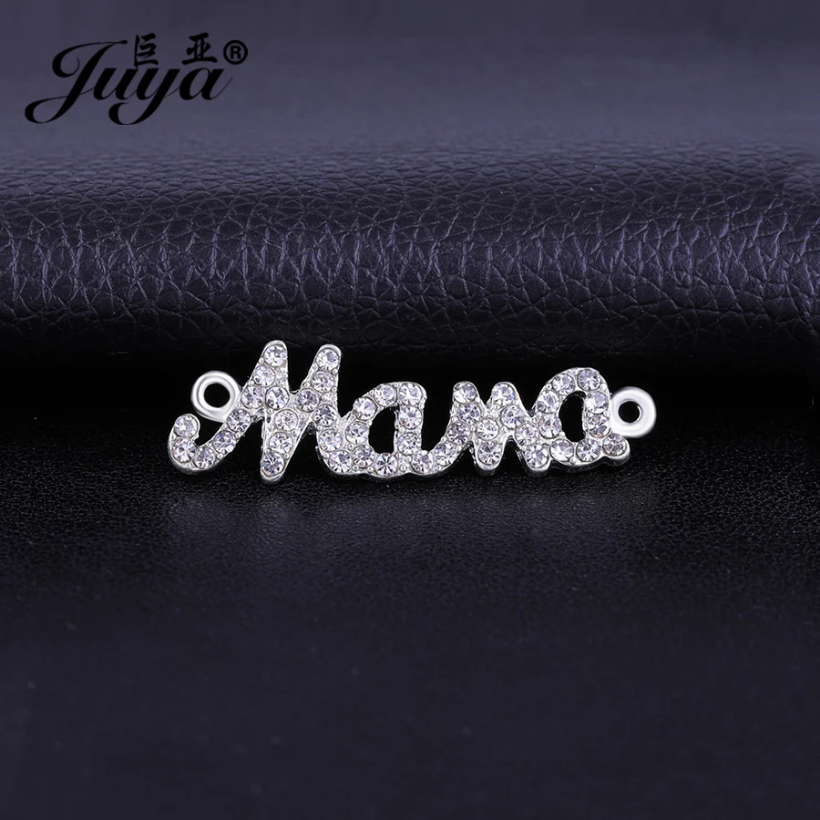 

5pcs Fashion High Quality Alloy Micro Pave Connector IY Mother's Gift Mama Connectors for Bracelet Necklace Making Accessories