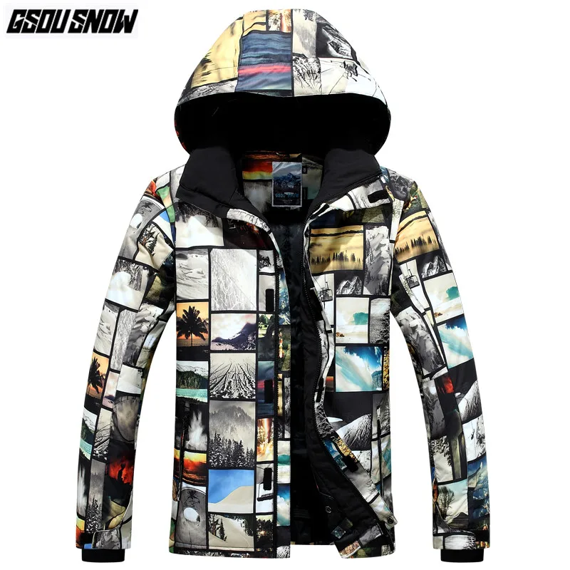 

GSOU SNOW Brand Ski Jackets Men Skiing Snowboarding Jackets Man Snowboard Clothes Winter Waterproof Warm Outdoor Sport Snow Coat