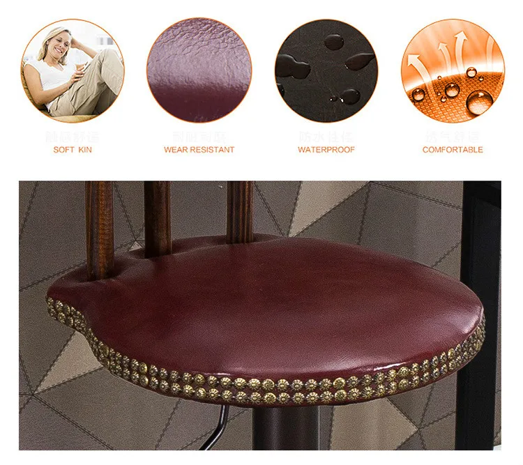 2pcs/lot Retro Design Bar Chair Swivel Lifting Bar Stool with Footrest Rotating Adjustable Height Pub Bar Stool Chair cadeira 2pcs/lot Retro Design Bar Chair Swivel Lifting Bar Stool with Footrest Rotating Adjustable Height Pub Bar Stool Chair cadeira
