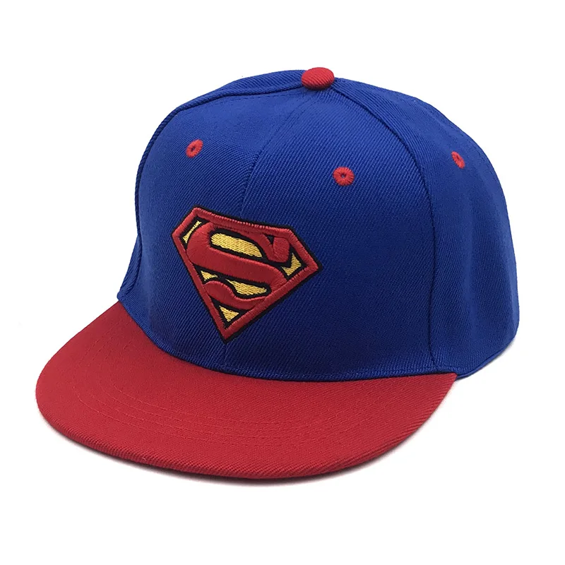 

New High Quality Baby Boys Girls Snapback Hats Children Superman Baseball Cap Kids Cartoon Hip Hop Hat For 3-8 Years Old gorras