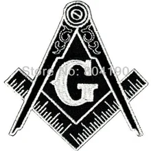 Черный масонской логотип вышитые железа на пришить патч масоном площадь компас мейсон спортивный костюм знак мы можем сделать на патч