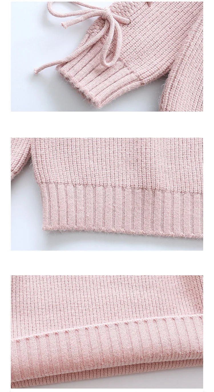 knitted big girls sweaters winter 2017 autumn knit sweaters for girls' school clothing solid pink brown long sleeve tops 5 6 7 8 9 10 11 12 13 14 15 16 years little big teenage girls  sweaters for children girls sweaters  (2)