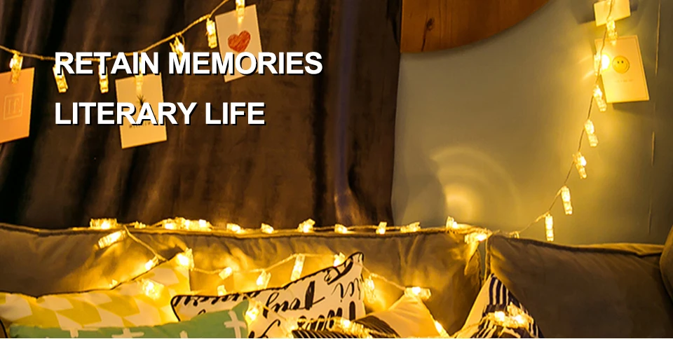 1.5M 2M 3M Photo Clip Holder LED String lights For Christmas New Year Party Wedding Home Decoration Fairy lights Battery (1)