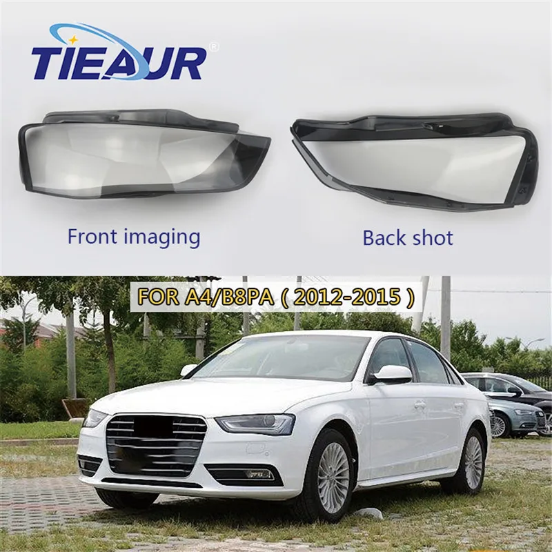 

Headlight Transparent Glass Lens Cover for Audi A4 B8 Headlamp clear Shell Headlight Face for 4Doors A4/B8PA 08-15 Replacement