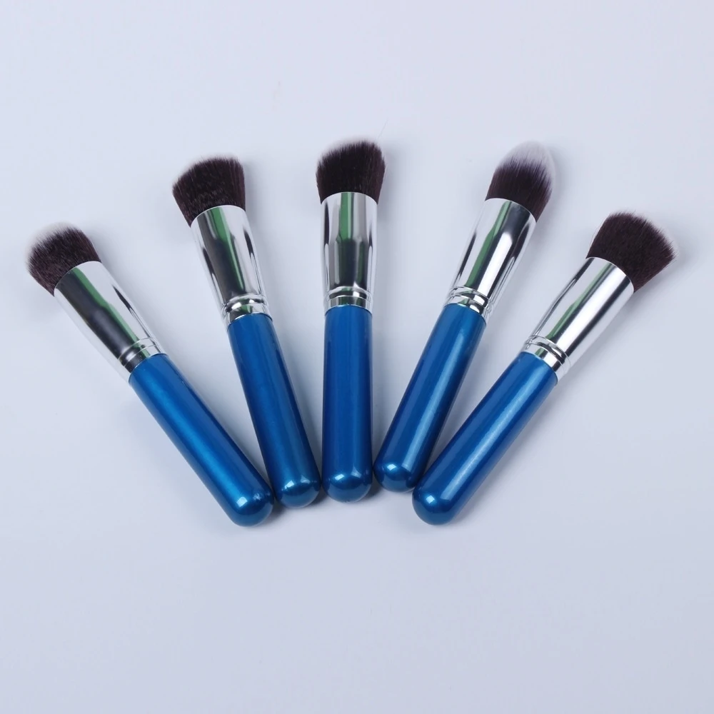 Deep blue makeup brush make-up essential foundation make-up pen brush 5 classic painting (Color: Jasper) (2)