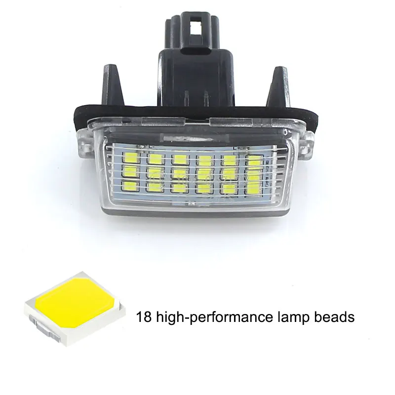2X 18LED License Plate Light For Toyota Camry Prius Yaris Vitz Avensis 6000K