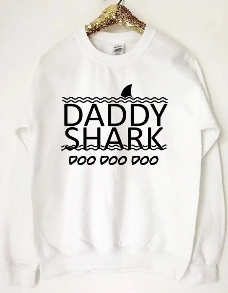 Sugarbaby Sudadera con estampado de tiburón para papá, suéter bonito de