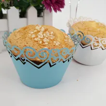 100 шт/бумажная упаковка для кексов немного винограда кружевная лазерная резка обертка для кексов форма для порционной выпечки Маффин, Кекс инструмент 6Z-SH164