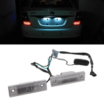 

New 1 Pair Auto Car Rear Back License Plate Light With Trunk Switch Button For Cruze Chevrolet
