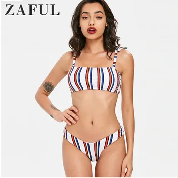 

ZAFUL Bikinis Mujers Sexy Black High Neck Bikini Set Hollow-Out Swimwear Women High Leg Swimsuit Tie-Side Thong Swimming Suit