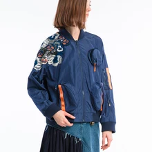 Дизайн Новое поступление кружева лоскутное стиль сафари свободная повседневная куртка для женщин