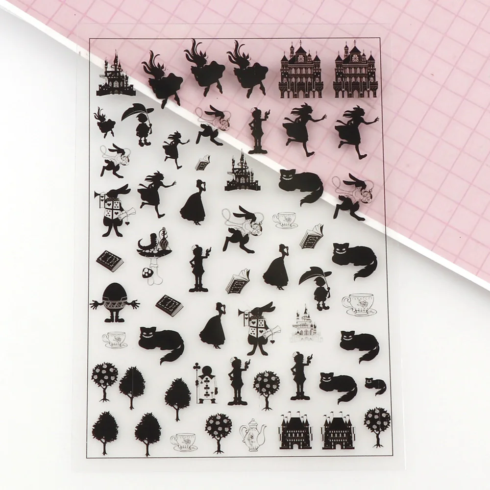 

5 Sheets Gril Birds Birdcage Style Scrapbooking Sticker Transparent DIY Resin UV Mold Micro Stickers Jewelry Filling Tools