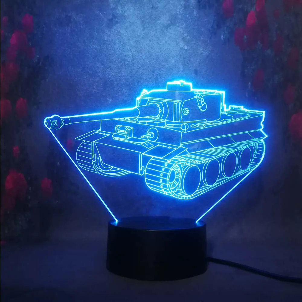 Бесплатная доставка новый машинный бак 3D ночной светильник LED сенсорный RC пульт