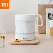 Xiaomi 1L Портативный электрический чайник для воды, складной, мгновенный нагрев, автоматическое отключение, защита от силиконовой изоляции, чайник для путешествий