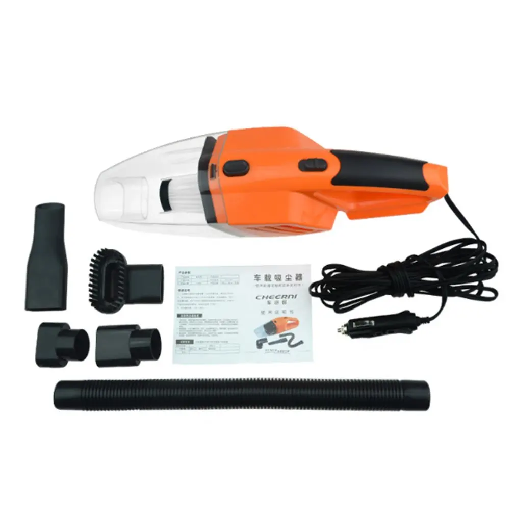 Portable 120W 12V Car Vacuum Cleaner Handheld Mini Vacuum Cleaner Super Suction 4.5m Cable Wet And Dry Dual Use