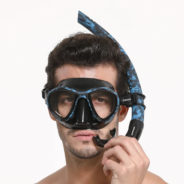 Cressi Calibro and Corsica Mask Snorkel (Blue)