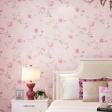 Корейский мини-Полосатый Розовый 3d цветок обои для стен рулон девушки свадьба комната диван фон 3d обои papel де parede