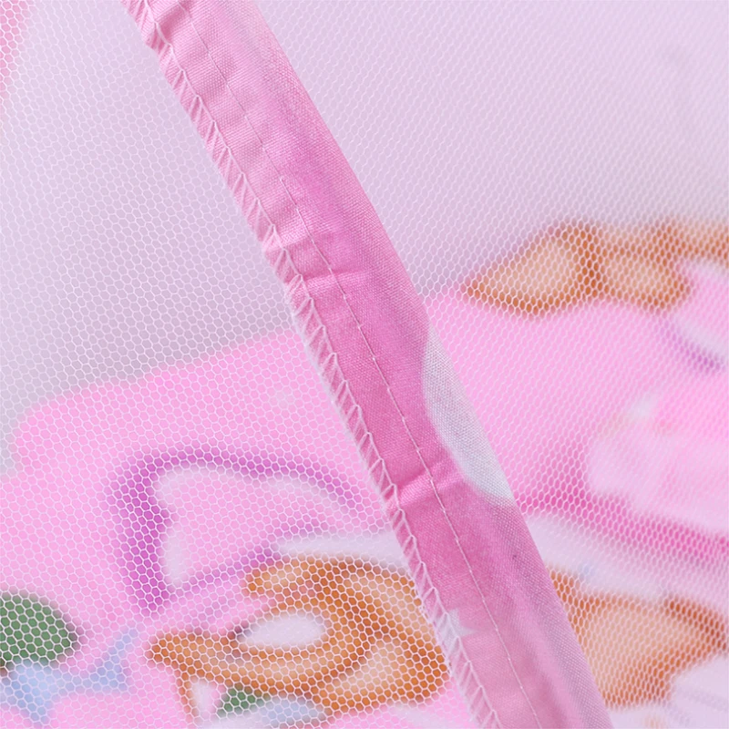 HAOBABY. Baby Crib Netting Portable Foldable Baby Bed Mosquito Net Pink Blue Baby Cartoon Foldable Crib Tent Cushion Mattress