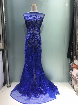 

beautiful lace fabric with sequins high class net tulle lace fabric with sequins nice sequins lace for party dress JLm162