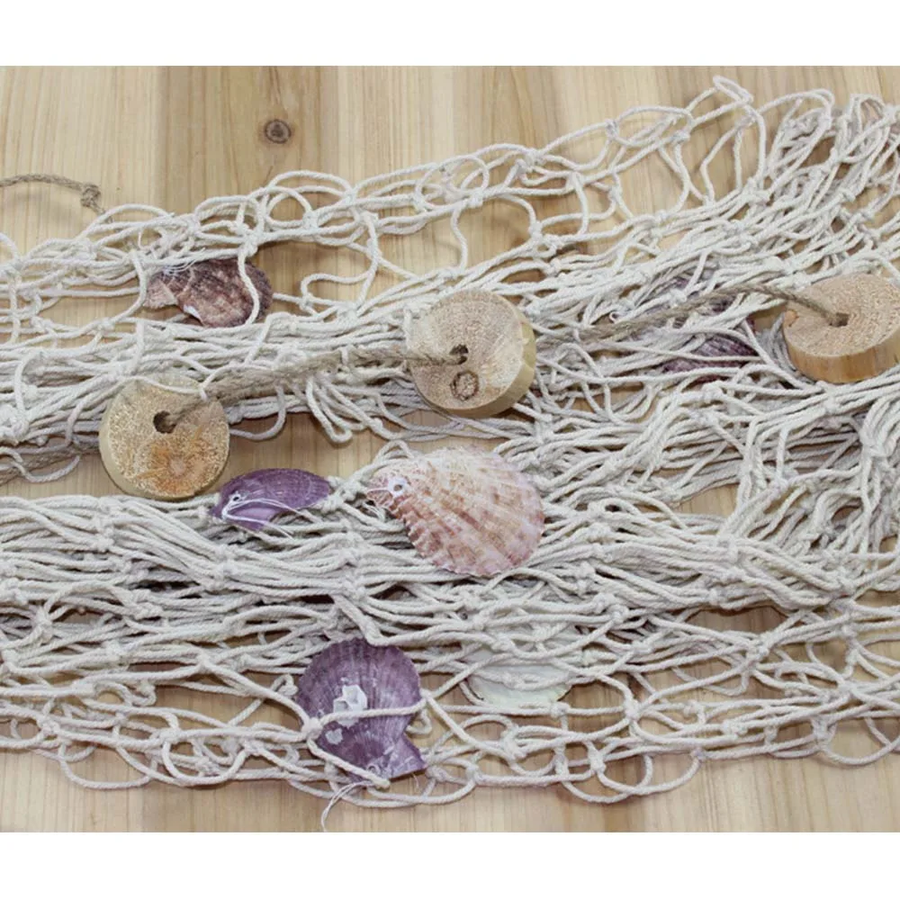 

Mediterranean Marine Style 3D Hanging Fishing Net Pendant Mesh Home Decor DIY Craft Wall Hanging Decoration Ornament Props