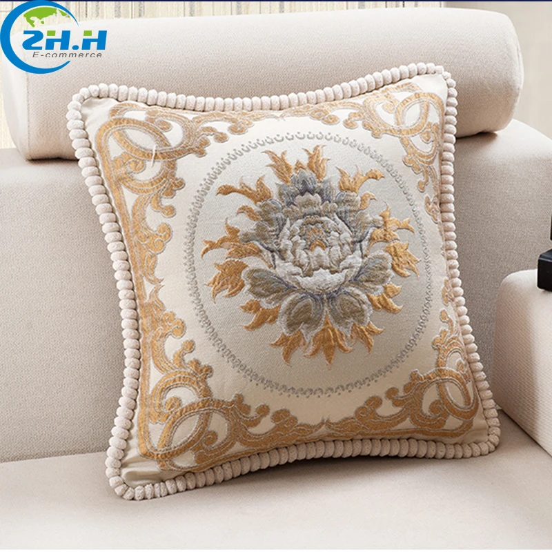 Luxury Sofa Pillows Europe Style Luxury Contracted Jacquard Chenille Fabric Decorative - TheSofa