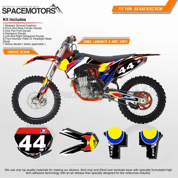 

MX rb vinyl graphics sticker bacground skin FOR EXC SX SX-F W XC-W F FREERIDE ADVenture 250 450 426 2003...2018 Motorcycle