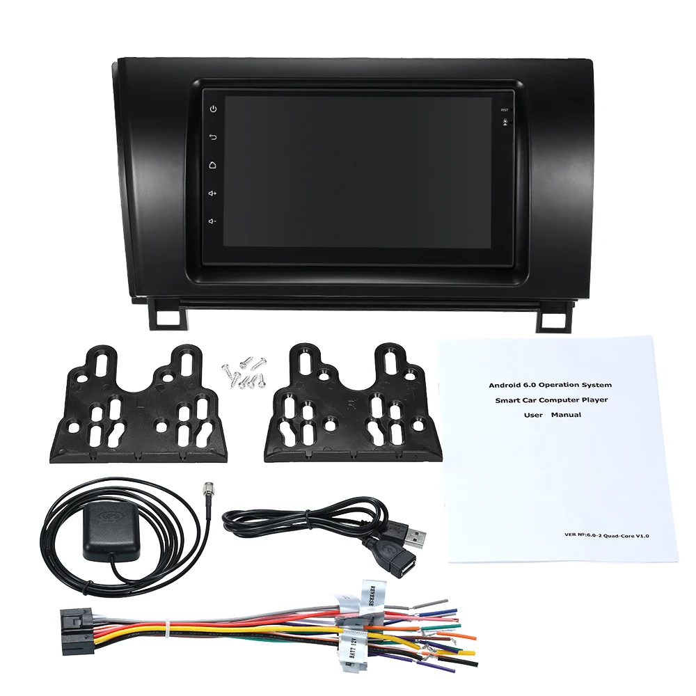 Top Car radio 7" Touchscreen 2din android autoradio Stereo Receiver rearview mirror Music Player for Toyota Sequoia Tundra 2008-2013 1