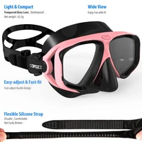 COPOZZ 2023 Scuba Diving Mask Set Anti Fog Goggles with Snorkel Glasses Tube Adjustable Strap for Women Men Adult Swimming Mask 2