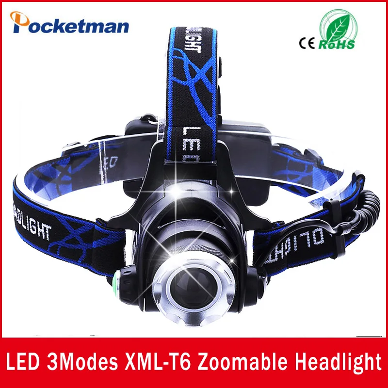 USA EU Hot HP79 Head light Head lamp Cree XM-L T6 led 3000LM rechargeable Headlamps Headlights lamp lights