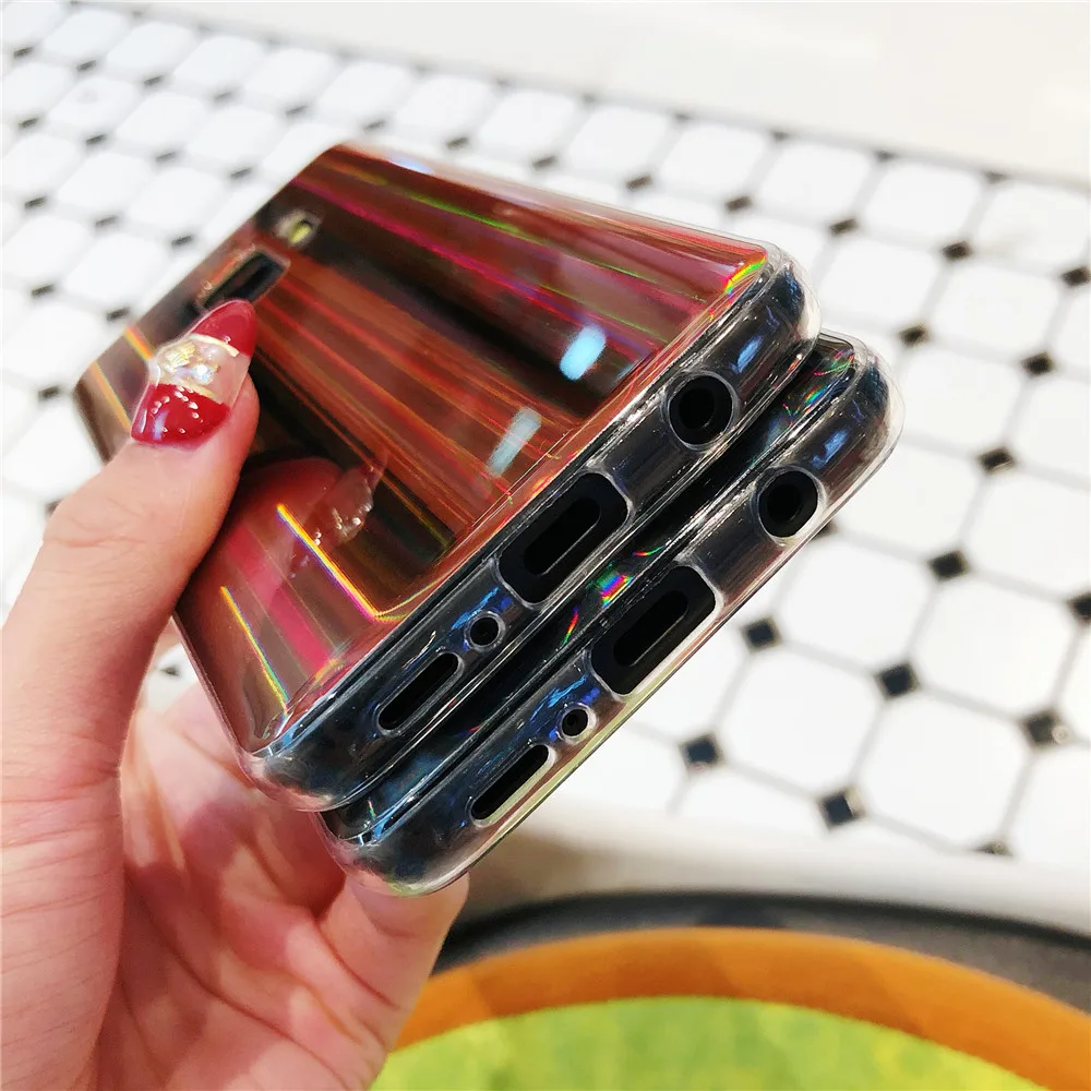 Чехол для Samsung Galaxy S9 S8 Plus Note 8 9 A7 2018 чехол Aurora Красочный Блестящий Мягкий J2Pro J4 J6 A6